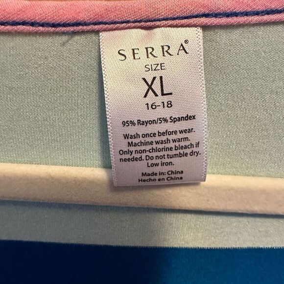 Serra Sleeveless Colorful Striped Stretch Dress size XL - Picture 4 of 7